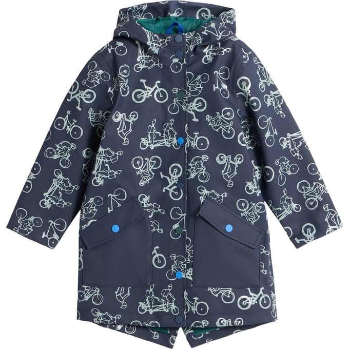 White Stuff Bike Printed Raincoat Navy Print Größe: 7-8 | Jacken Outlet | kids | Blau