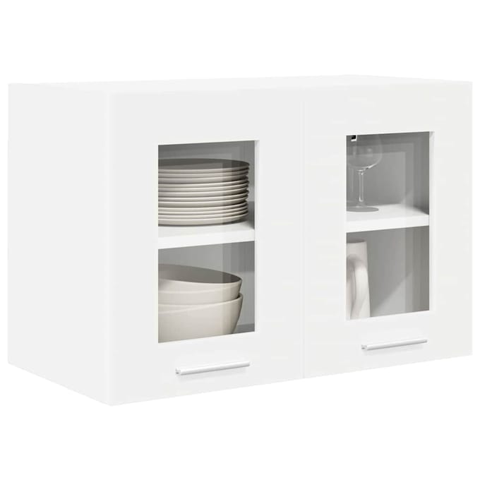 vidaXL Hangkast met opslag 2 pcs Wit 60 x 31 x 40 cm Bewerkt hout