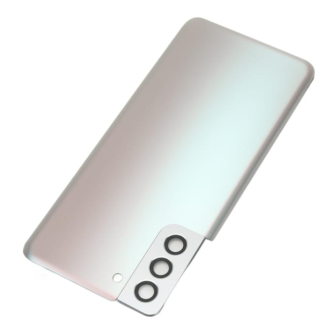 Vervangende achterkant van glas voor Samsung Galaxy S21 Plus Achterkant van glas met vooraf geïnstalleerde cameralens Zilver zilver