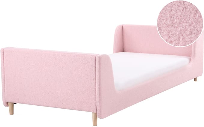 LAYE - Kinderbed - Roze - 90 x 200 cm - Bouclé