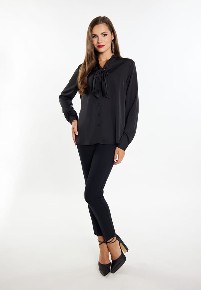Faina sjaal blouse Dames zwart