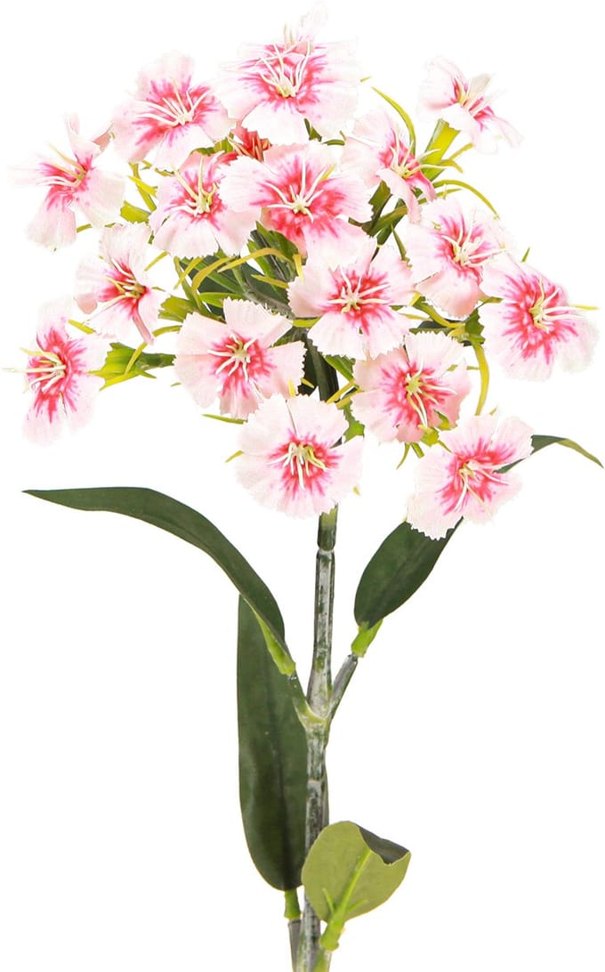 Baardanjer kunstanjer Perzik Roze 52cm