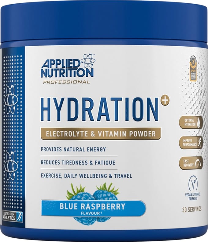 Applied Nutrition - Hydration+ - Complete Electrolyte & Vitamin Powder - Blue Raspberry - Hydratatie - Elektrolyten - Electrolytes - Hydration - Magnesium