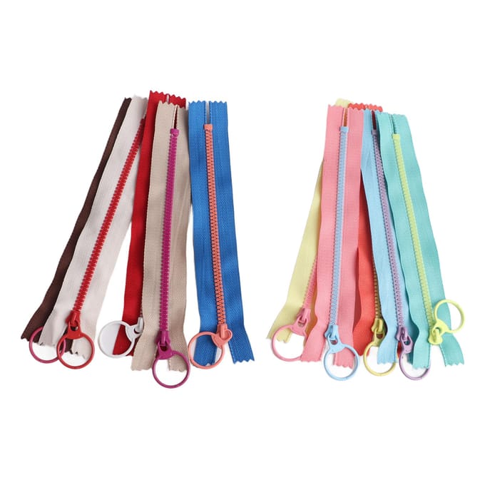 10 stuks DIY tasritsen om te naaien 10 kleuren harsrits scheidend jaszakritsen voor kledingtassen blue
