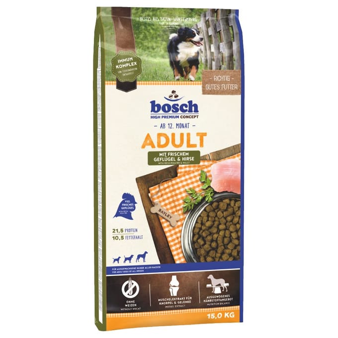 Bosch High Premium concept Adult Poultry & Millet Dry Hondenvoer - 15kg