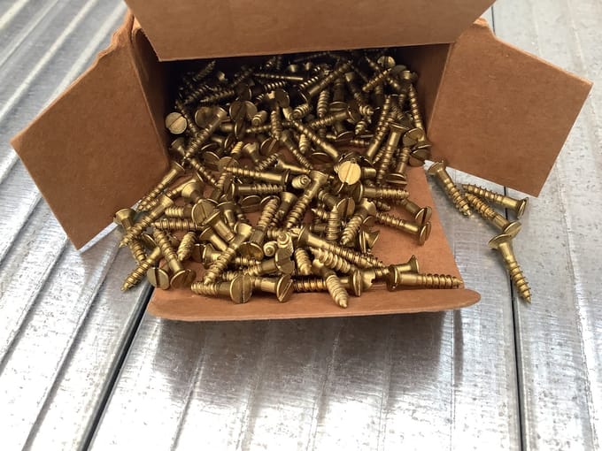 Deltafix houtschroef platkop messing 3.0 x 16 mm din 97 200 st.