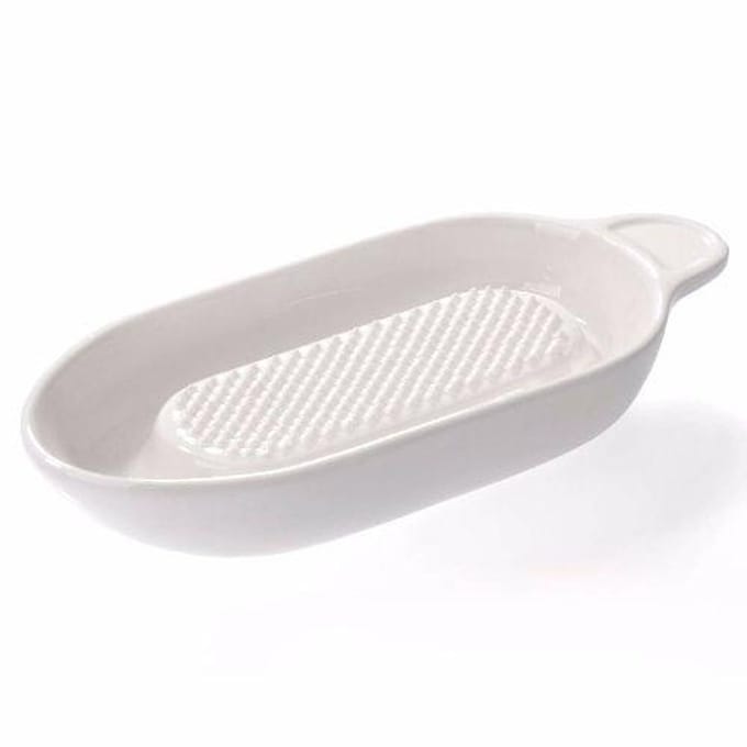 GEFU FRUTTARE Keramische Fruit- en Gemberrasp 20,4 x 8,9 cm – Wit – Vaatwasserbestendig
