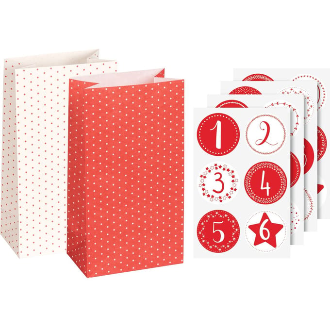 Adventskalender-Set van "Stippen"