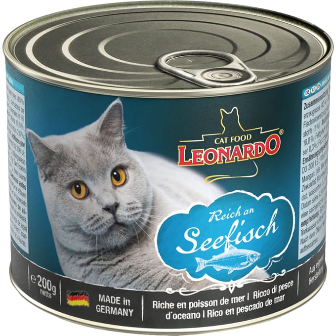 6x200g All Meat Rijk aan Zeevis Leonardo Kattenvoer