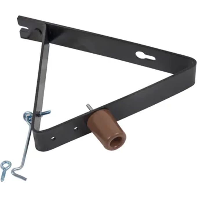 Alberts Deurstopper - Met Haak - Om Te Schroeven - Zwart - Metaal - 290x40x5mm