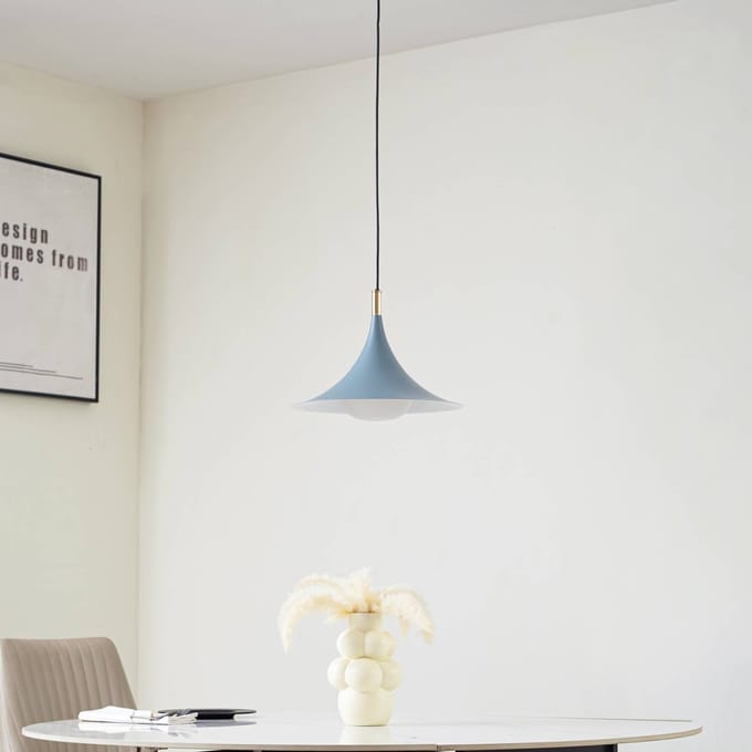 Lindby - hanglamp - 1licht - IJzer - H: 23 cm - G9 - blauw
