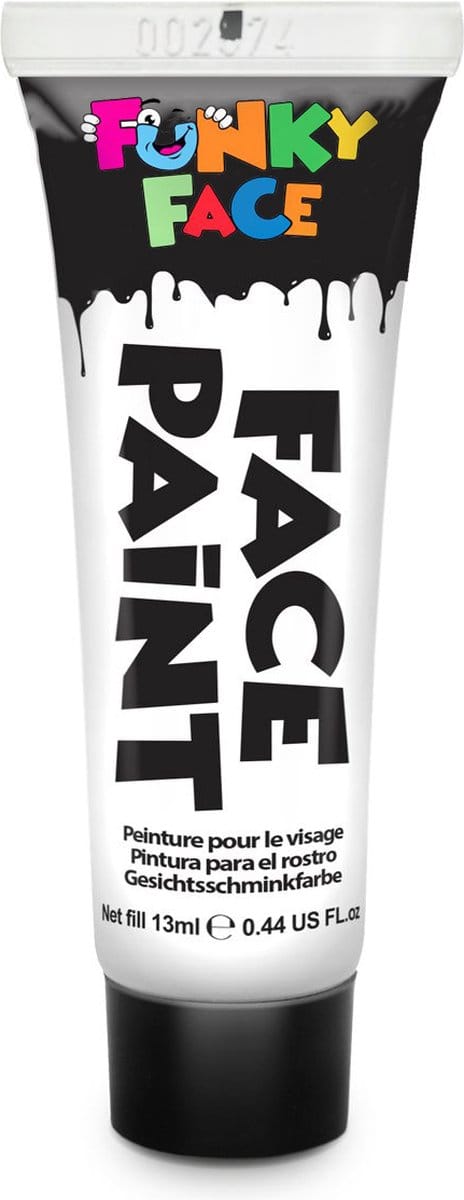 PaintGlow Face & body paint Classic colors - Funky Face - Halloween - Schmink - Make up - White
