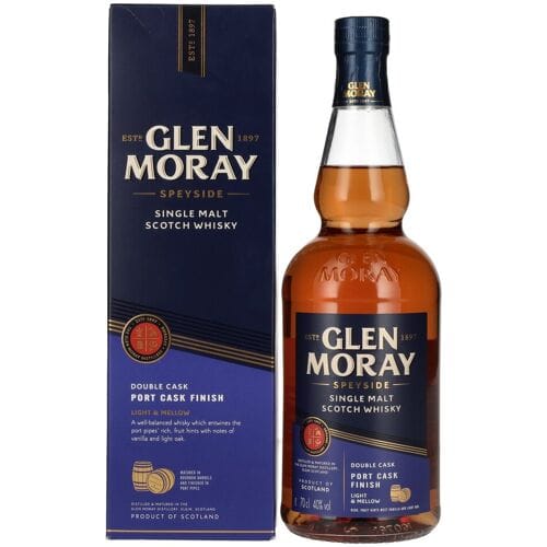 Glen Moray Elgin Classic Port Cask Finish Small Batch Release 40% Vol. 0,7l in geschenkverpakking
