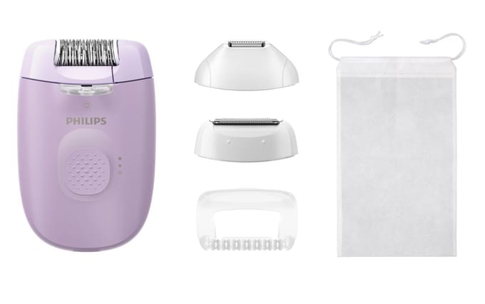 Philips Satinelle Serie - Epilator - Massagefunctie - 2 Snelheden - Voedingskabel