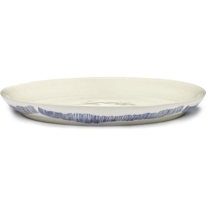 Serax Feast Serveerkom S - wit / stripes blauw