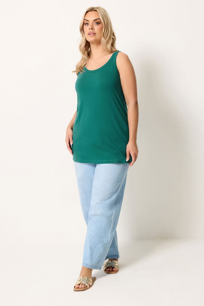Yours Groen Basic Vestje Size 42