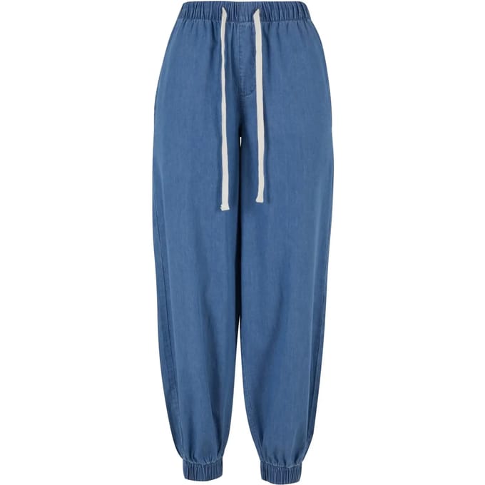 Urban Classics - Light Denim Dames joggingbroek - XS - Blauw