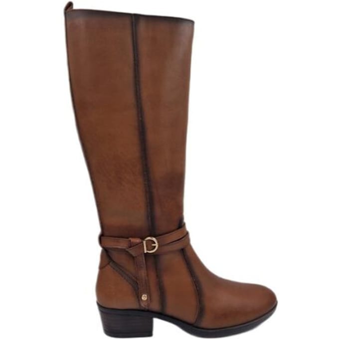 Pikolinos Cognac Leren Dames Laarzen - Cognac - 39