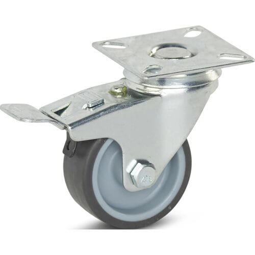Meso Meubel zwenkwiel met rem 50mm - 40kg draagvermogen