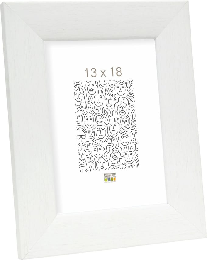 Deknudt Frames fotolijst S53GF1 - witte schilderlook - hout - 13x18 cm