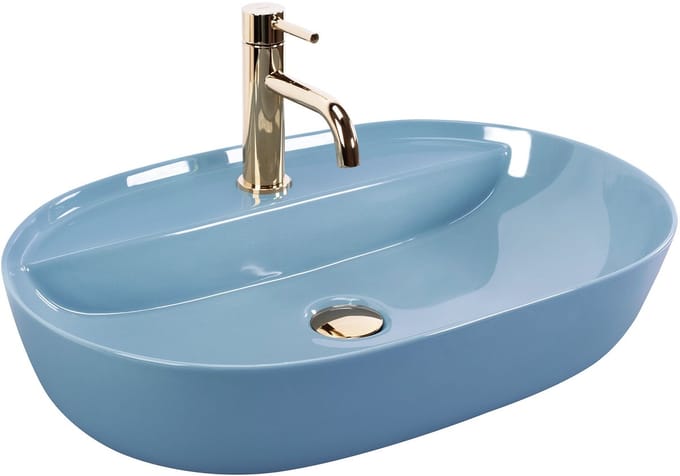 Rea Aura 61 Opzetwastafel Blauw 61X41X13Cm