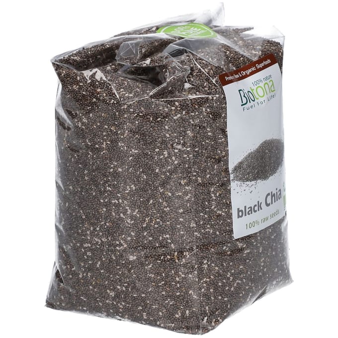 Biotona Black chia raw seeds bio 1 Kilogram