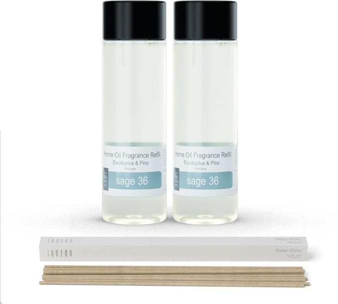 JANZEN Home Fragrance Refill Sage 36 2-pack Incl. Sticks