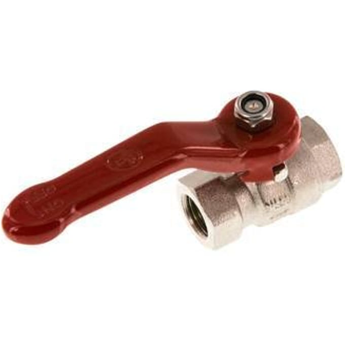 Rp1/4'' 2-weg kogelkraan messing PTFE/NBR 25 bar - BL2BM