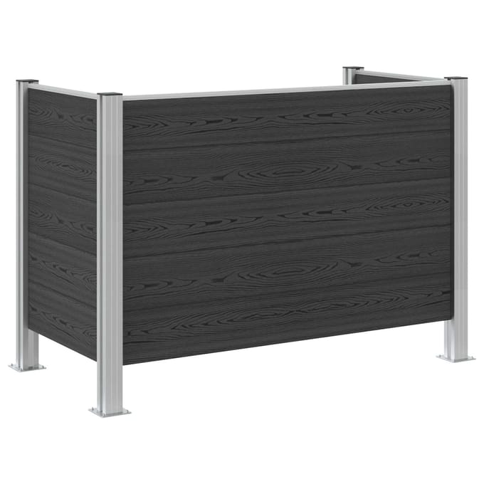 vidaXL - Afvalbak - Schutting - Grijs - 161 - x - 85 - x - 115 - cm - Aluminium - en - WPC
