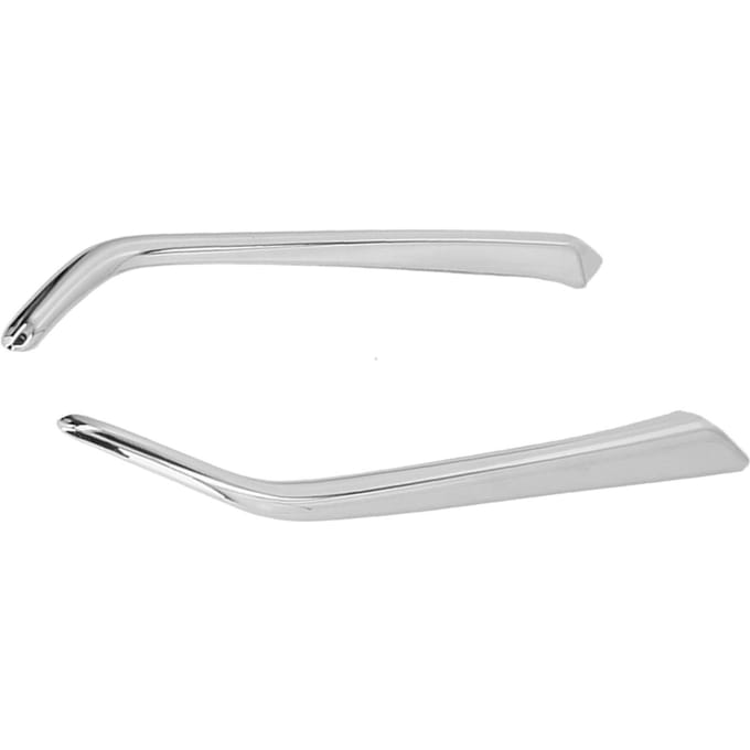 2 pièces Bandes de garniture de paupières de phare antibrouillard avant Décoration ABS chromée pour Mazda CX‑3 2015‑2019 white