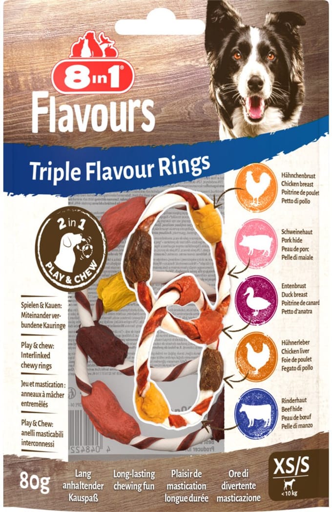 8in1 Triple Flavour Rings XS/S - 80 gr