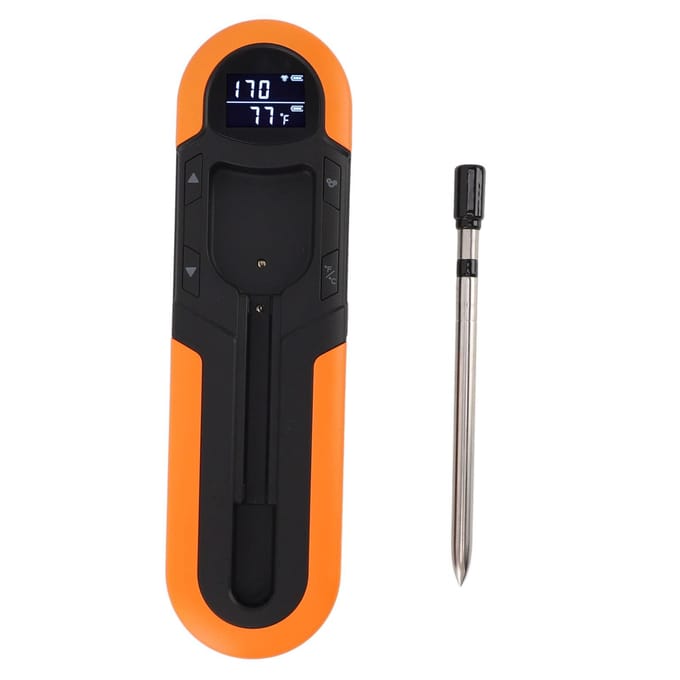 Draadloze Vleesthermometer met Timer Slim Alarm IP66 Magnetisch 500mAh Bluetooth Vleesthermometer black