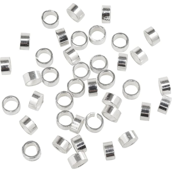 Krimpkralen, 925 Sterling-Zilver, 40 stuks.
