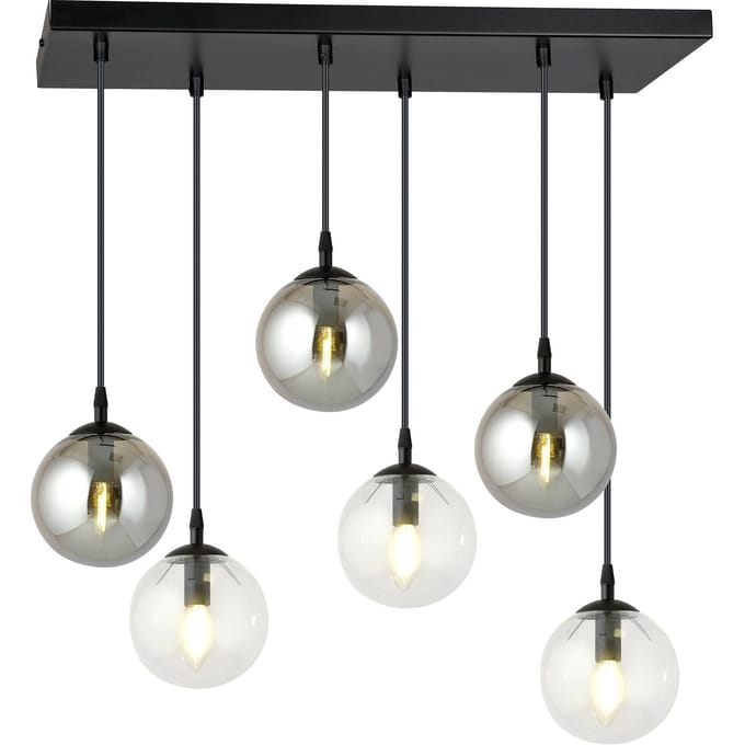 Glazen hanglamp eetkamer Cosmo 6-lichts | NADUVI Collection