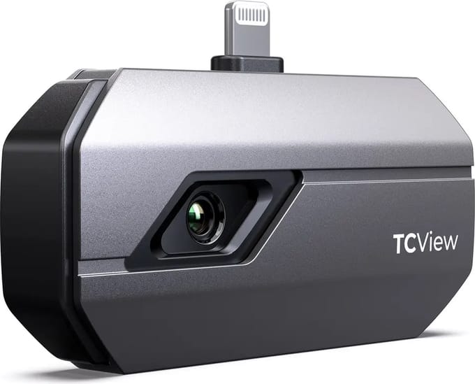 Topdon Warmtebeeldcamera - Geschikt voor iPhone - Warmtecamera - Warmtemeter - Infrarood - Inclusief opbergcase en GPS Tracker