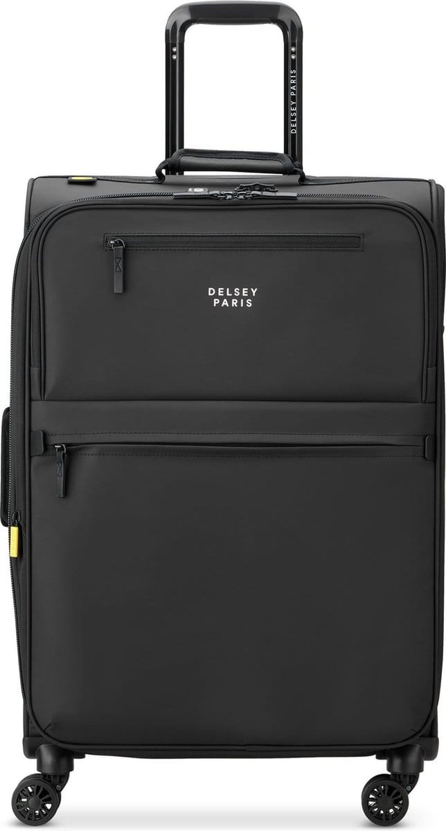 DELSEY PARIS Maubert 2.0 4 Double Rolls Expandable Trolley WP 69 Black Zwart