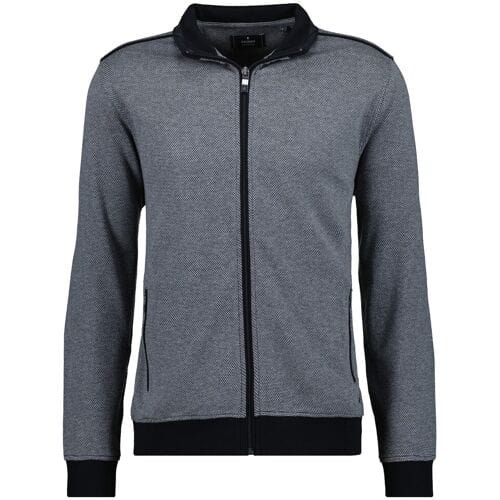 Ragman Vest Sweat Cardigan Jacket Minimal Texture Side Pockets Zwart / male