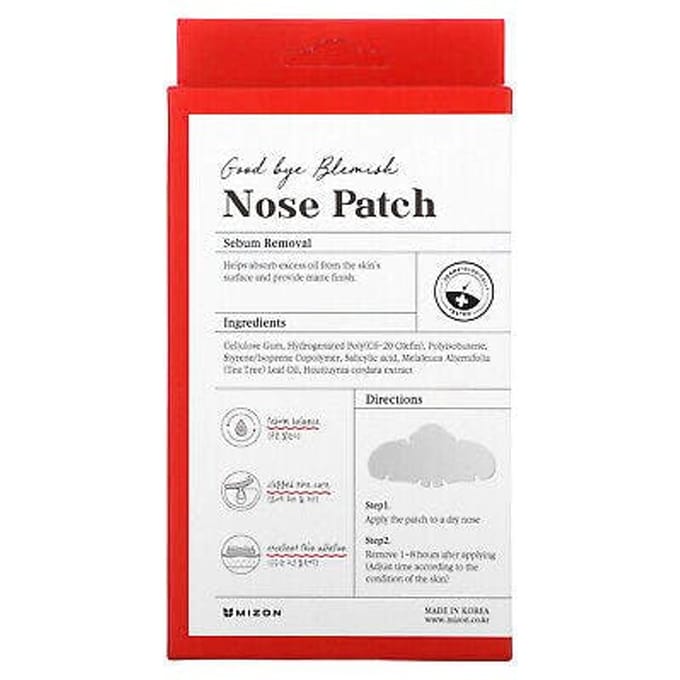 Mizon, Goodbye Blemish Nose Patch, 10 pieces