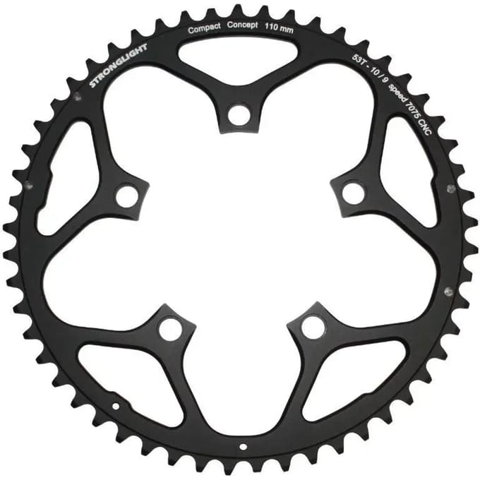 5-spaaks rijplaat Stronglight 7075 Type Shimano