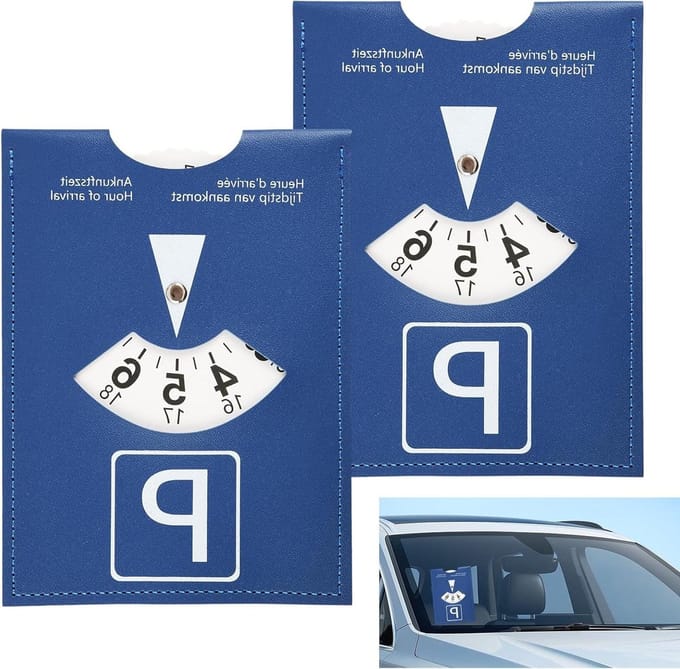 Parkeerschijven - Kunstleer - Soft-Touch - Meertalig - Set van 2