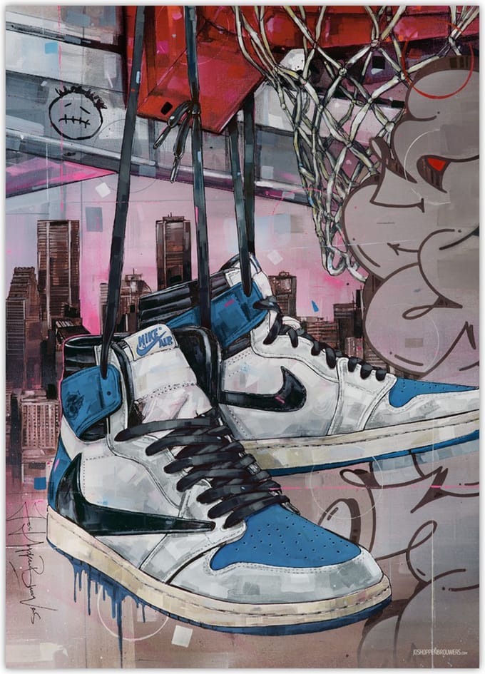 Sneaker poster fragment high basket 50x70 cm