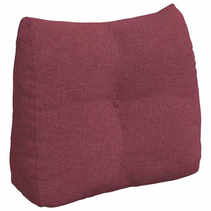 vidaXL - Rugkussen - Wijnrood - 60 - x - 24 - x - 50 - cm - Stof