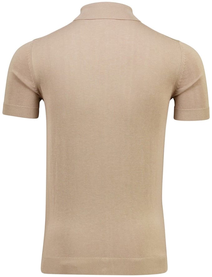 Born With Appetite poloshirt korte mouw beige