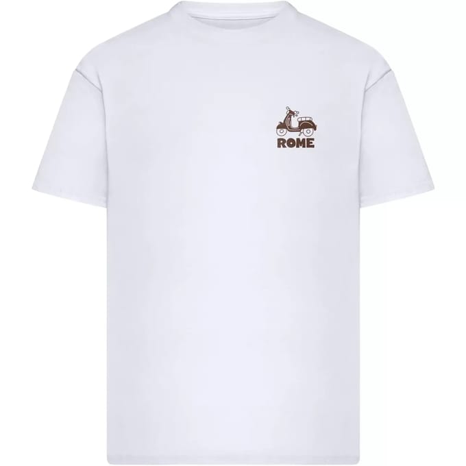 Mister Tee - Roman Souvenirs Oversize Heren Tshirt - L - Wit
