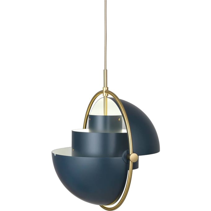 GUBI Multi-Lite Hanglamp Groot Messing & Middernachtblauw - Limited Edition