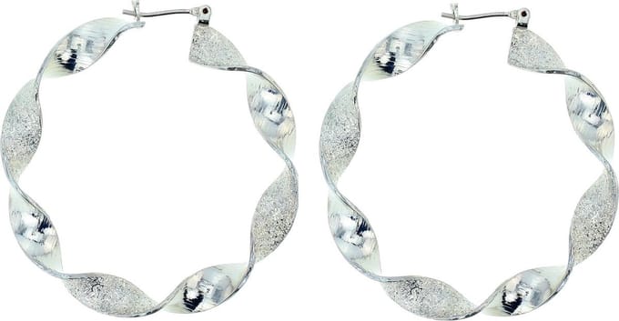 Behave - Gedraaide oorringen zilverkleur - Statement stijl - 4,5 cm