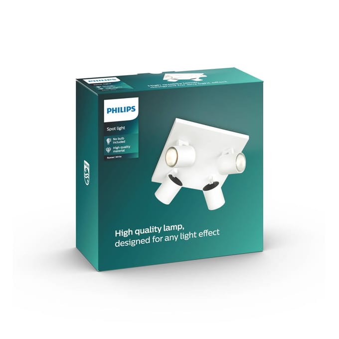 Philips myLiving Runner spot GU10 4-lamps wit