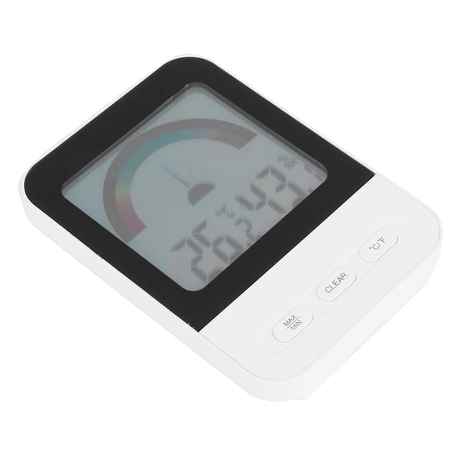 Digitale Elektronische Thermometer Hygrometer met LCD Achtergrondverlichting Display voor Binnenkas gray