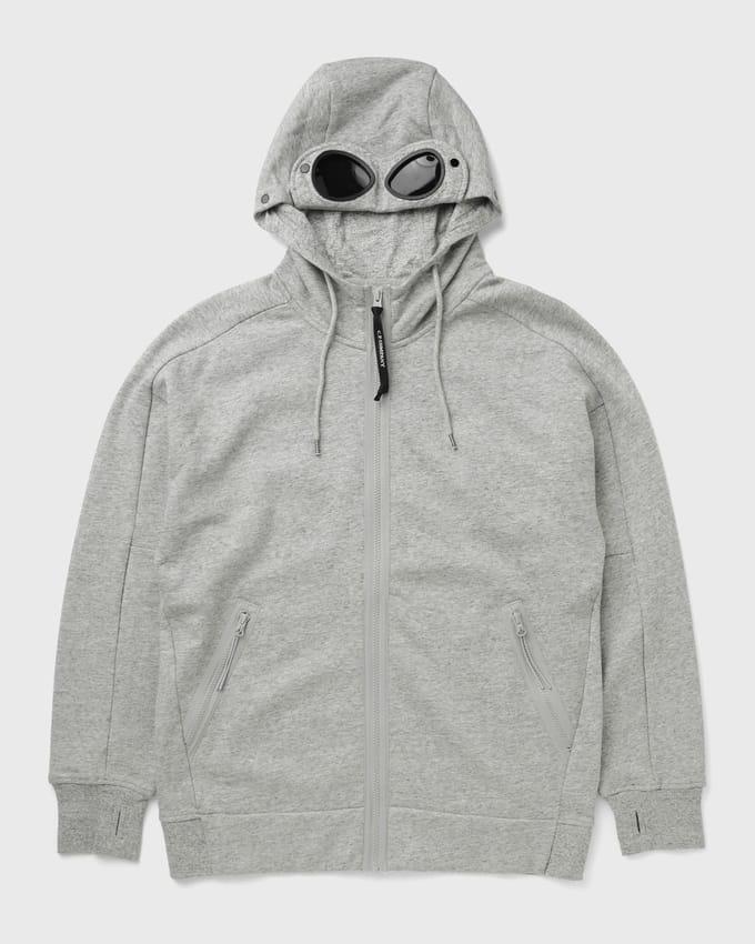 DIAGONAL RAISED FLEECE GOGGLE ZIP SWEATSHIRT