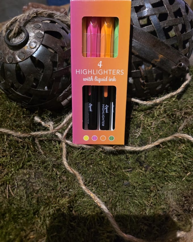 4 Highlighters met Liquid Ink Laserkado
